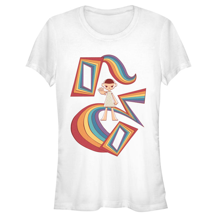 fifth sun Junior's Stranger Things Eleven Power of the Rainbow T-Shirt