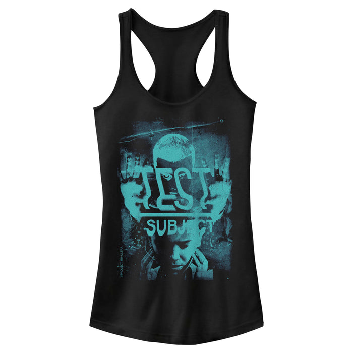 fifth sun Junior's Stranger Things Eleven Test Subject Racerback Tank Top