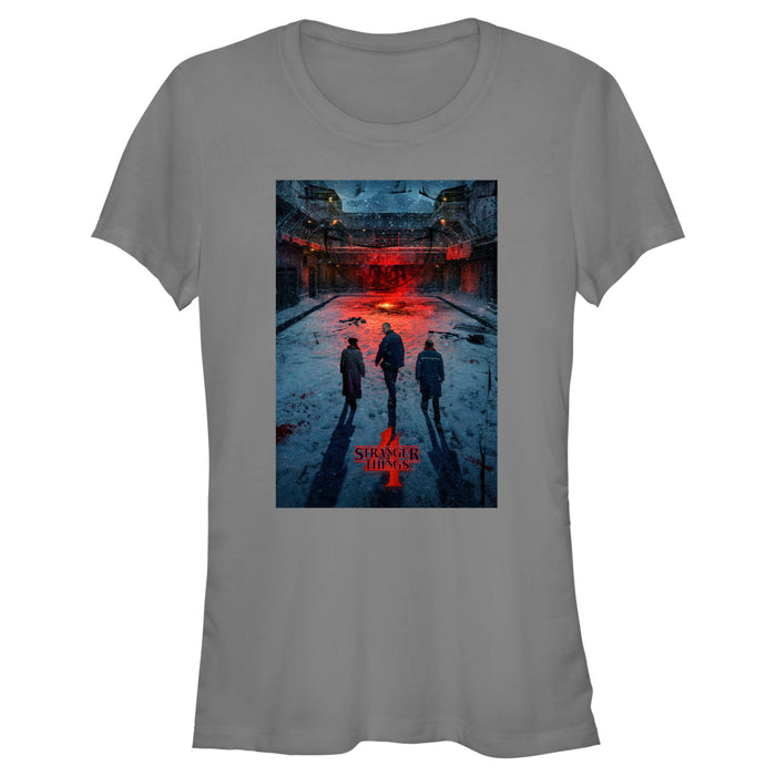 Fifth Sun Junior's Stranger Things Four Friends Rift Apocalypse Poster T-Shirt