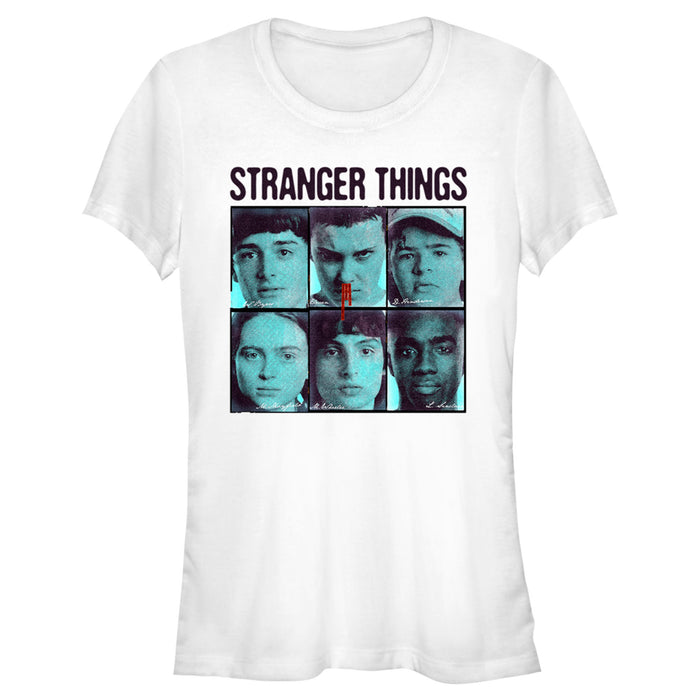 fifth sun Junior's Stranger Things Friend Signature Photo Bloody Nose Panel T-Shirt