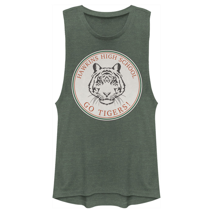 fifth sun Junior's Stranger Things Hawkins High School Go Tigers Festival Muscle Tee