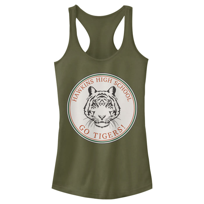 fifth sun Junior's Stranger Things Hawkins High School Go Tigers Racerback Tank Top