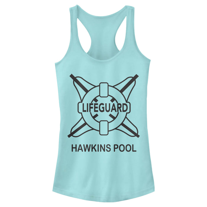 fifth sun Junior's Stranger Things Hawkins Lifeguard Racerback Tank Top