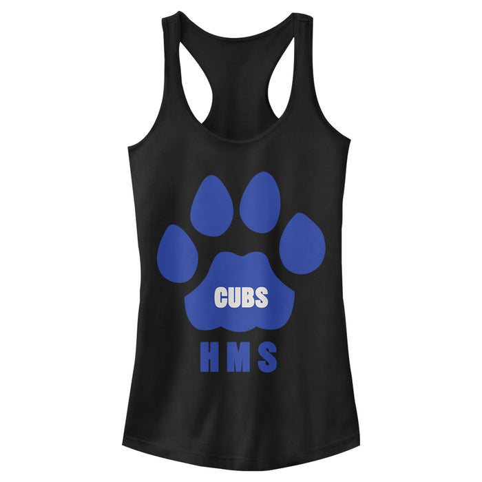 fifth sun Junior's Stranger Things Hawkins Middle School Cubs Logo Racerback Tank Top