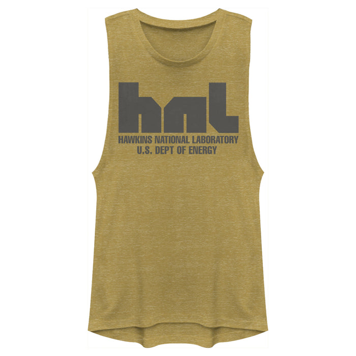 fifth sun Junior's Stranger Things Hawkins National Lab Logo Festival Muscle Tee