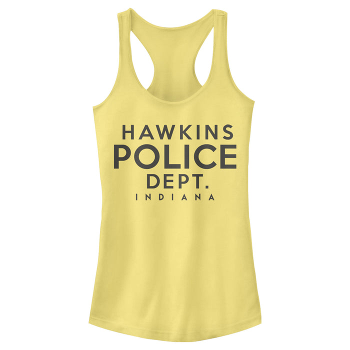 fifth sun Junior's Stranger Things Hawkins Police Department Racerback Tank Top