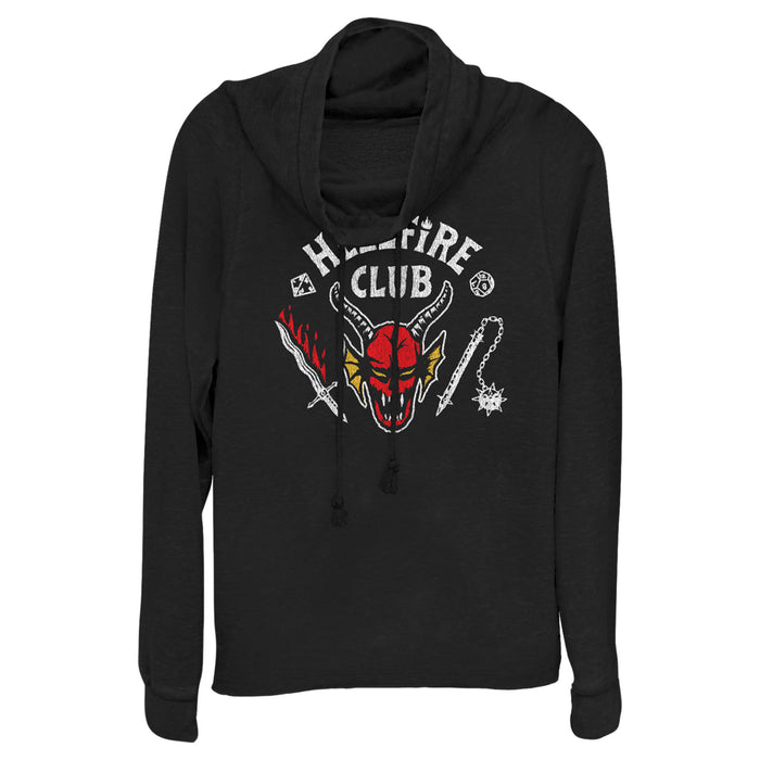 fifth sun Junior's Stranger Things Hellfire Club Costume Cowl Neck Sweatshirt