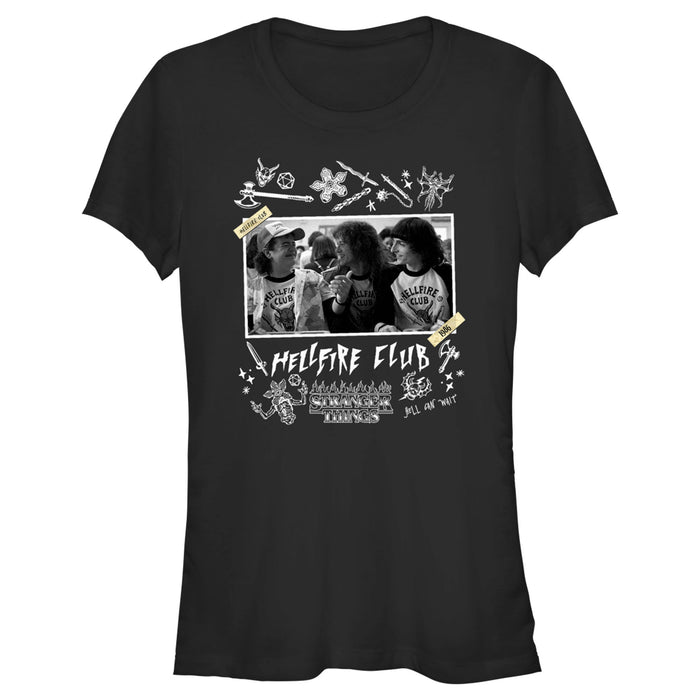fifth sun Junior's Stranger Things Hellfire Club Members T-Shirt