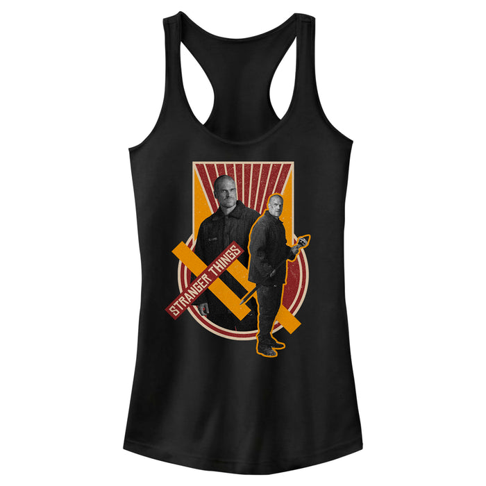 fifth sun Junior's Stranger Things Jim Hopper Portrait Racerback Tank Top