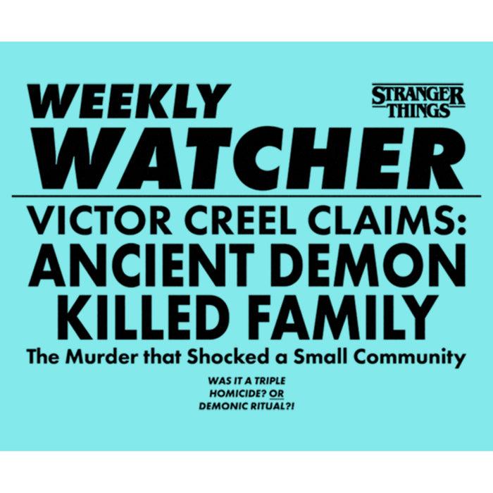 Fifth Sun Junior's Stranger Things Newspaper Weekly Watcher Racerback Tank Top