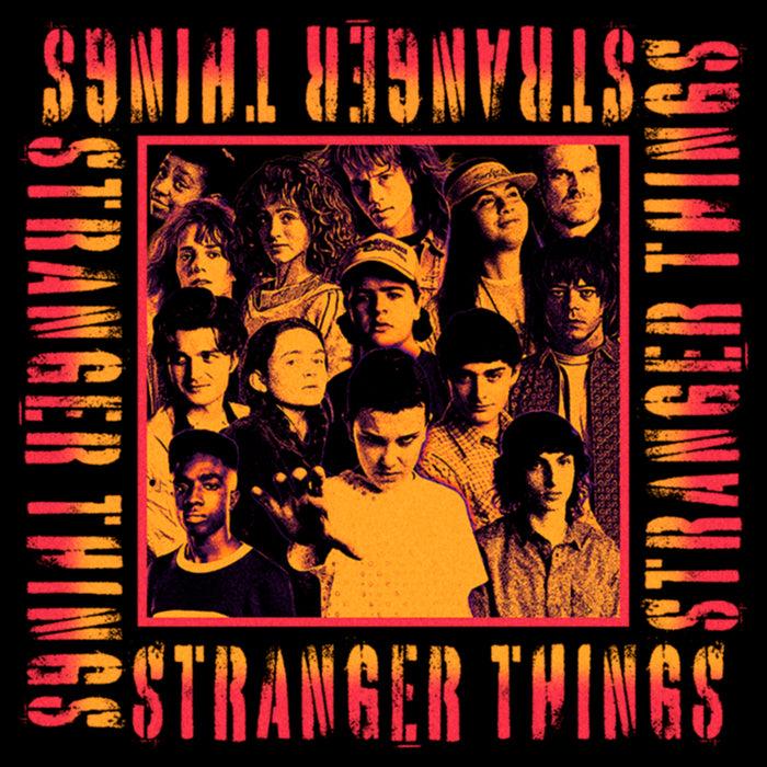 Fifth Sun Junior's Stranger Things Orange Group Shot Boxed Up T-Shirt