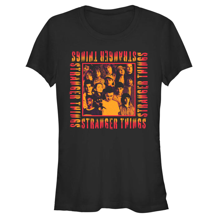 fifth sun Junior's Stranger Things Orange Group Shot Boxed Up T-Shirt