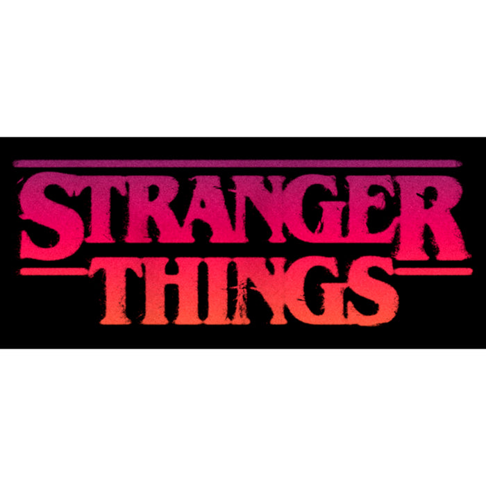 Fifth Sun Junior's Stranger Things Pink Logo Cowl Neck Sweatshirt