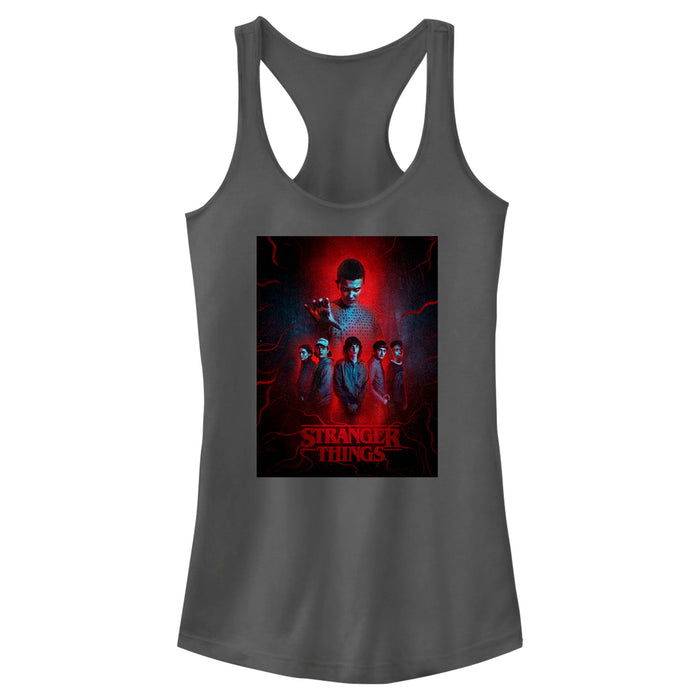 fifth sun Junior's Stranger Things Powerful Eleven and Gang Racerback Tank Top