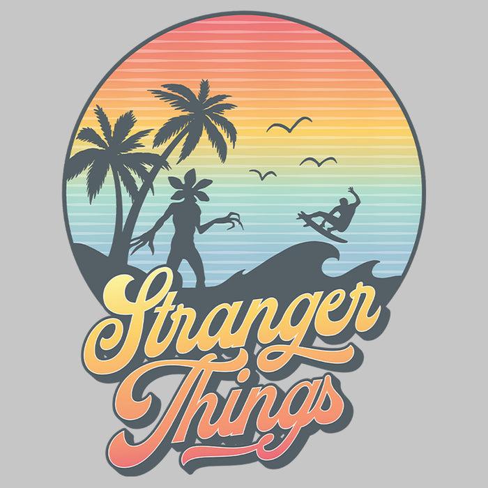 Fifth Sun Junior's Stranger Things Retro Demogorgon At The Beach T-Shirt