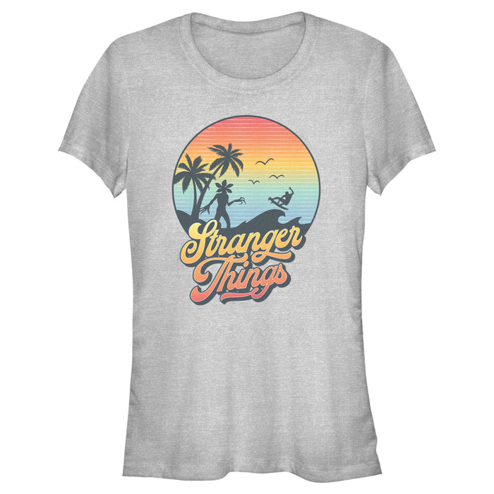 fifth sun Junior's Stranger Things Retro Demogorgon at the Beach T-Shirt