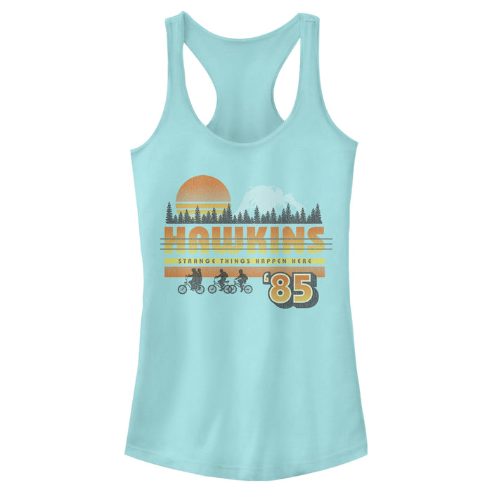 fifth sun Junior's Stranger Things Retro Hawkins Bikers Racerback Tank Top