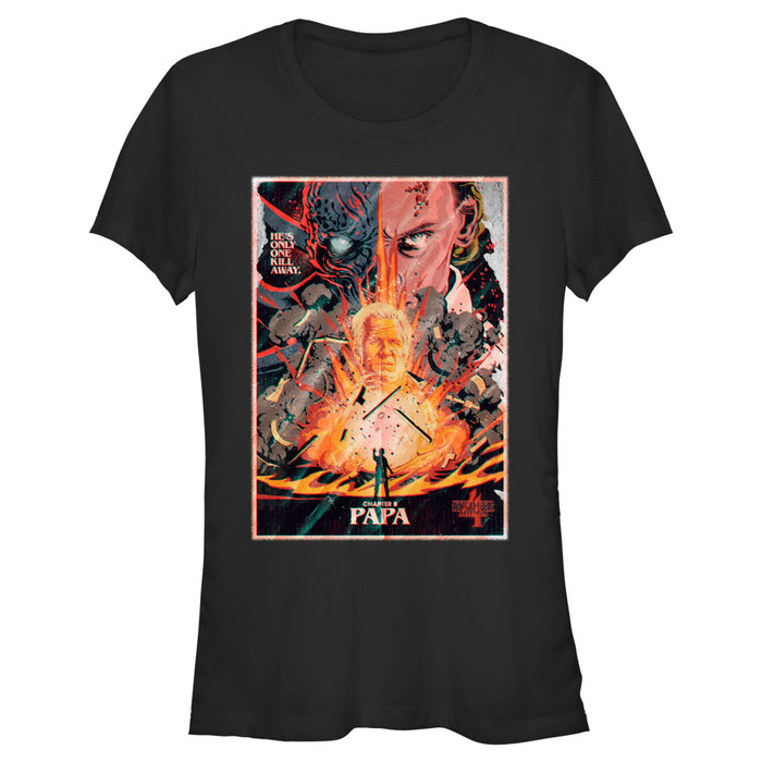 fifth sun Junior's Stranger Things Retro Papa Poster T-Shirt
