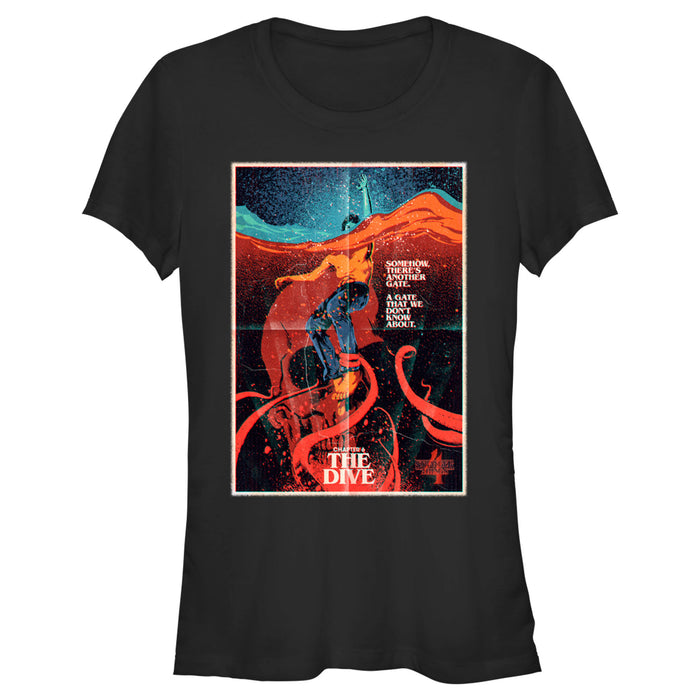 fifth sun Junior's Stranger Things Retro The Dive Poster T-Shirt
