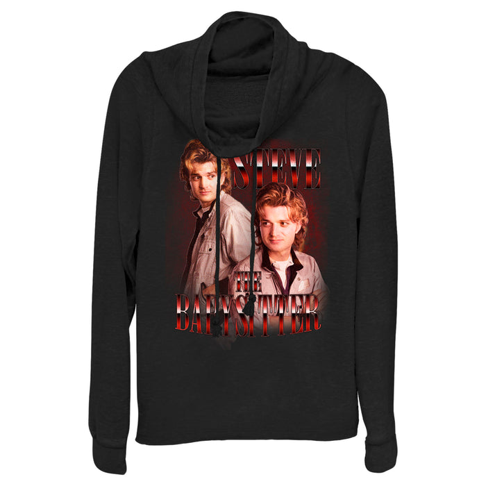 fifth sun Junior's Stranger Things Steve The Babysitter Cowl Neck Sweatshirt