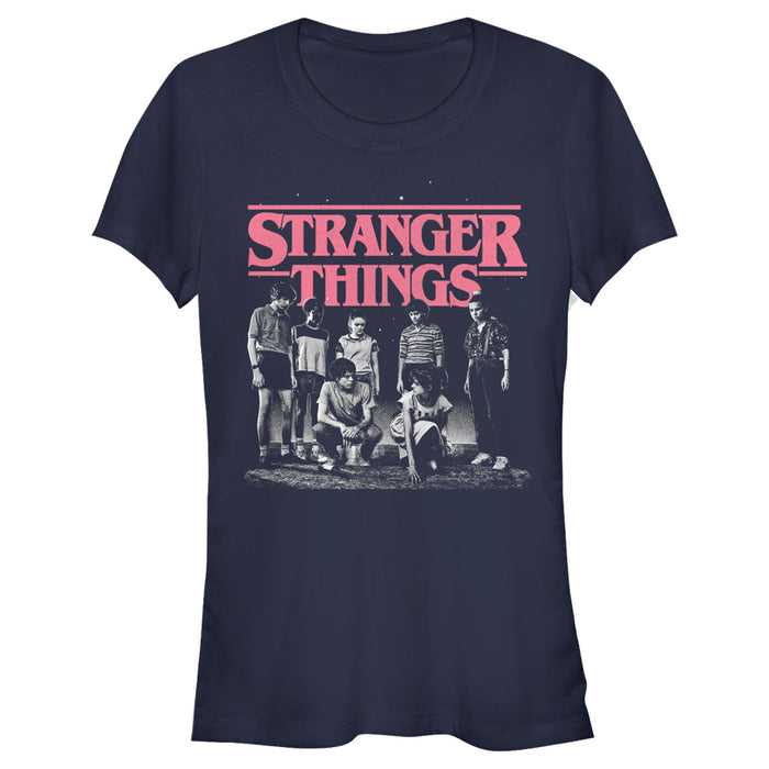 fifth sun Junior's Stranger Things Title Logo Faded T-Shirt