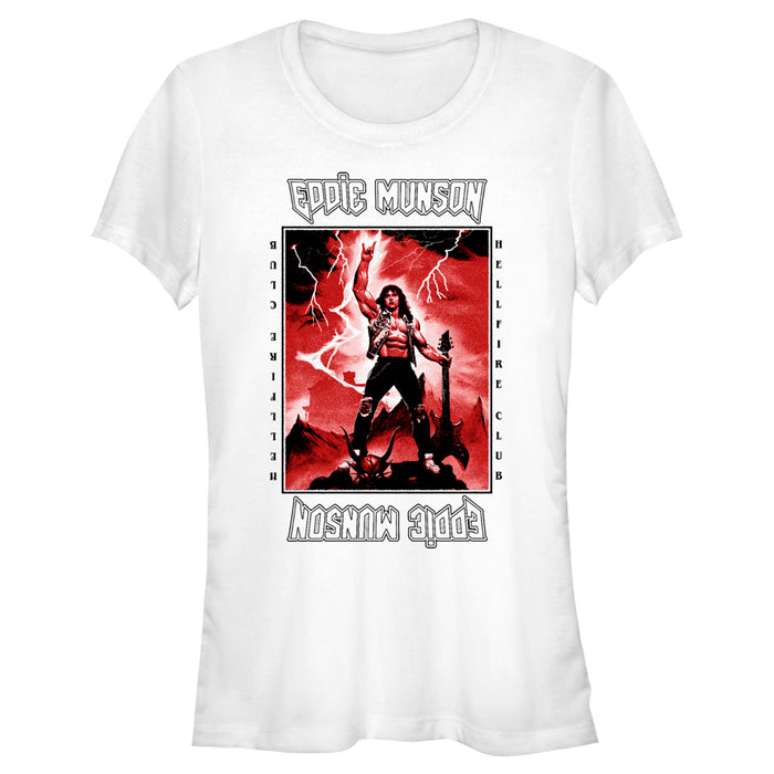 fifth sun Junior's Stranger Things White Hellfire Club Rockstar Eddie Munson T-Shirt