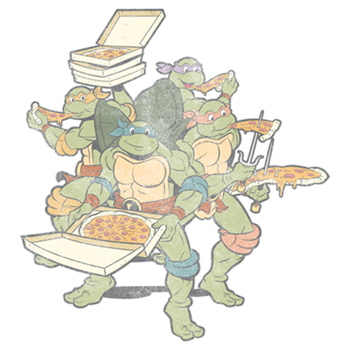 Fifth Sun Junior's Teenage Mutant Ninja Turtles Distressed Pizza Lovers T-Shirt