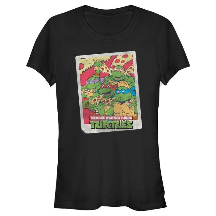 fifth sun Junior's Teenage Mutant Ninja Turtles Pizza Lovers Retro Photo T-Shirt