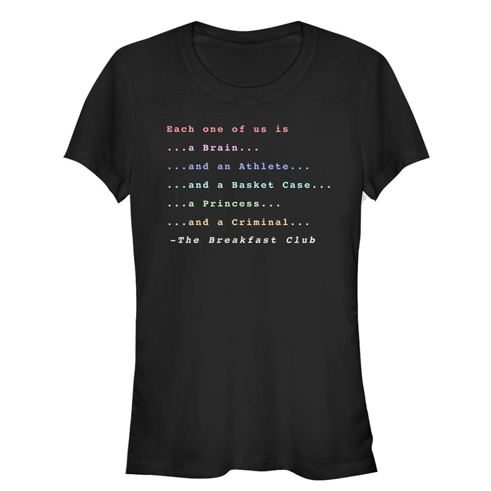 fifth sun Junior's The Breakfast Club Each One Of Us Stereotype T-Shirt
