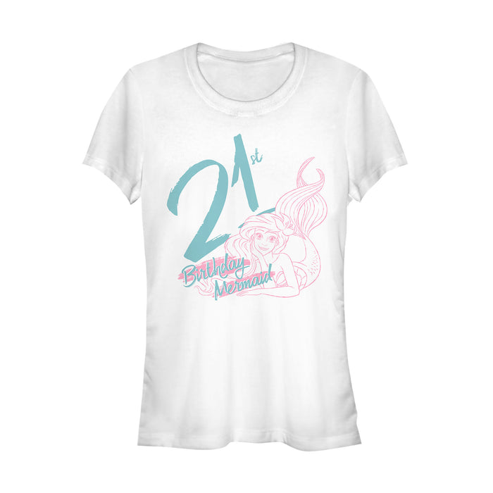 fifth sun Junior's The Little Mermaid Ariel 21st Birthday T-Shirt