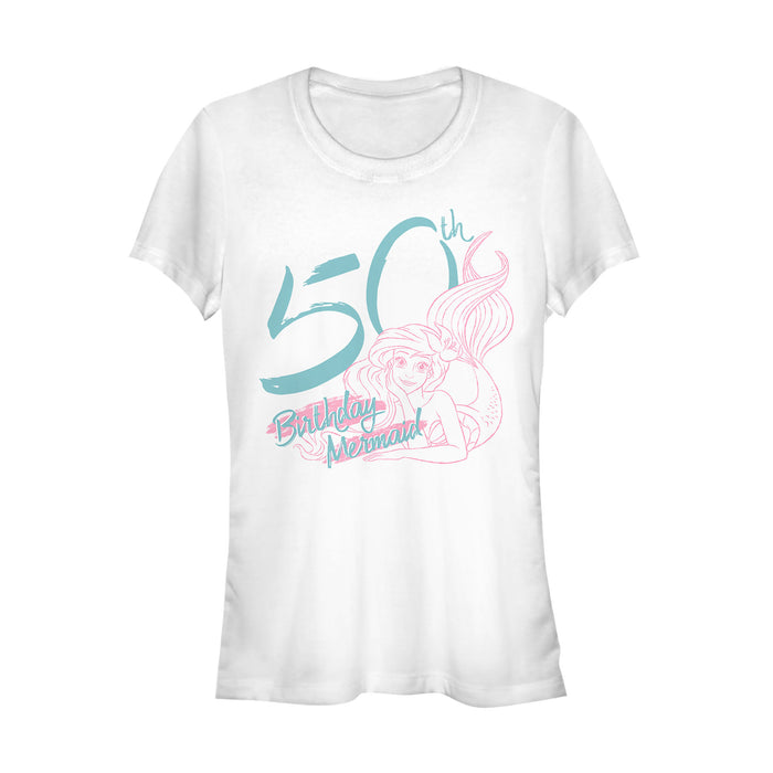 fifth sun Junior's The Little Mermaid Ariel 50th Birthday T-Shirt