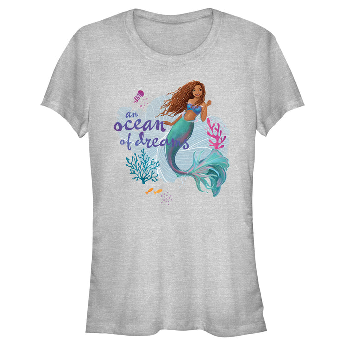 fifth sun Junior's The Little Mermaid Ariel an Ocean of Dreams Scene T-Shirt