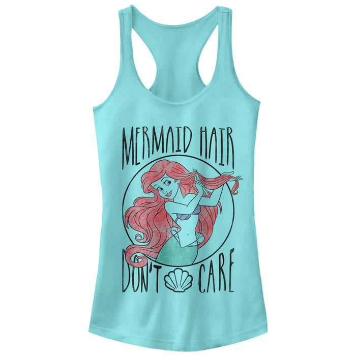 fifth sun Junior's The Little Mermaid Ariel Hair Don't Care Racerback Tank Top