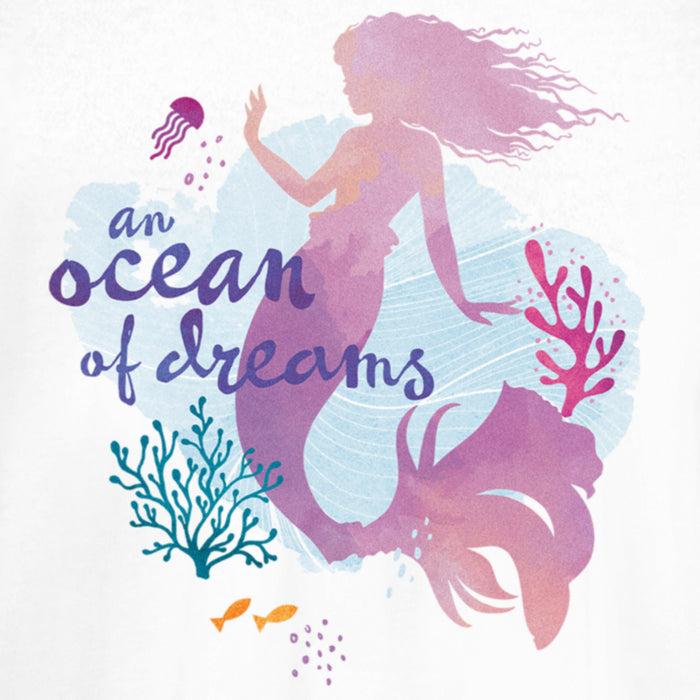 Fifth Sun Junior's The Little Mermaid Ariel Silhouette An Ocean Of Dreams T-Shirt