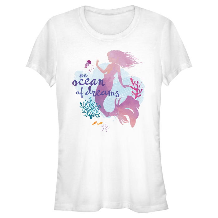 fifth sun Junior's The Little Mermaid Ariel Silhouette An Ocean of Dreams T-Shirt
