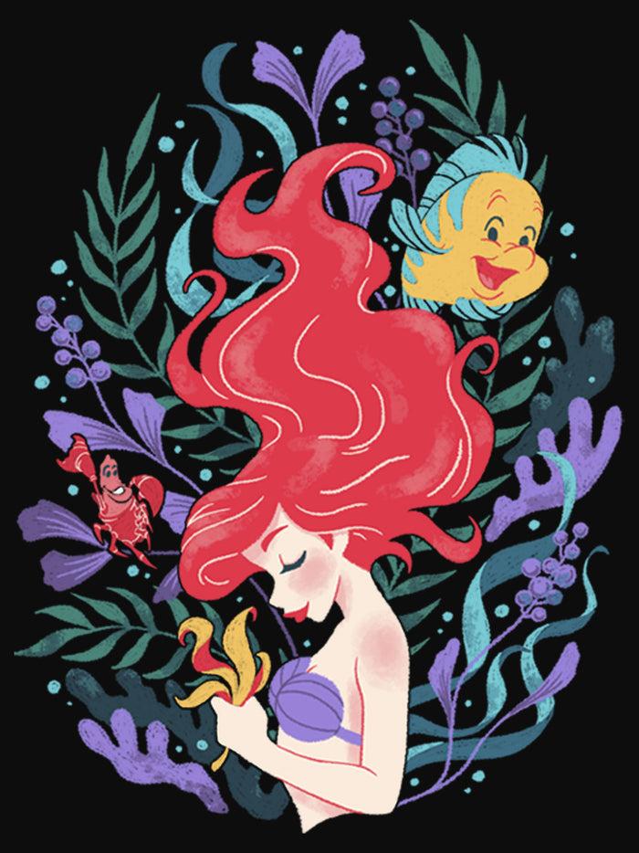 Fifth Sun Junior's The Little Mermaid Artistic Underwater Ariel Racerback Tank Top