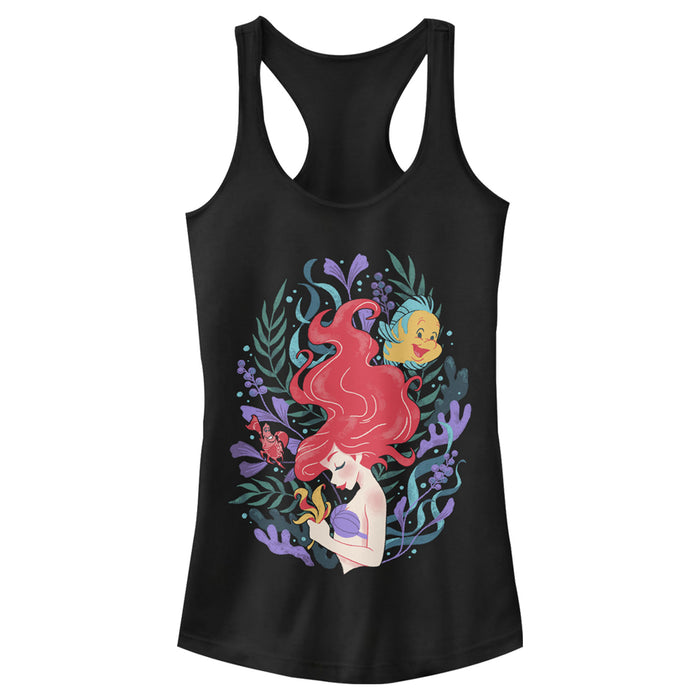 fifth sun Junior's The Little Mermaid Artistic Underwater Ariel Racerback Tank Top