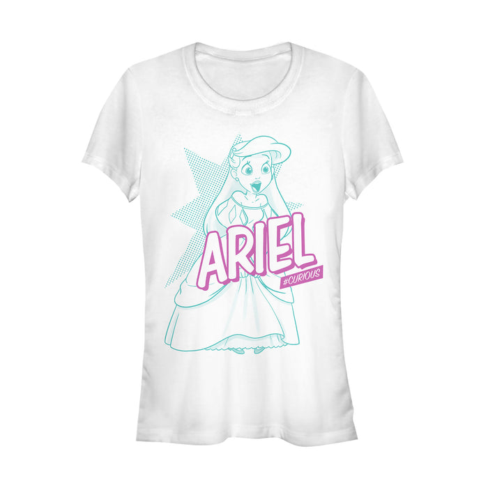 fifth sun Junior's The Little Mermaid Curious Pop Art T-Shirt