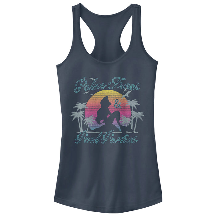 fifth sun Junior's The Little Mermaid Pool Party Racerback Tank Top
