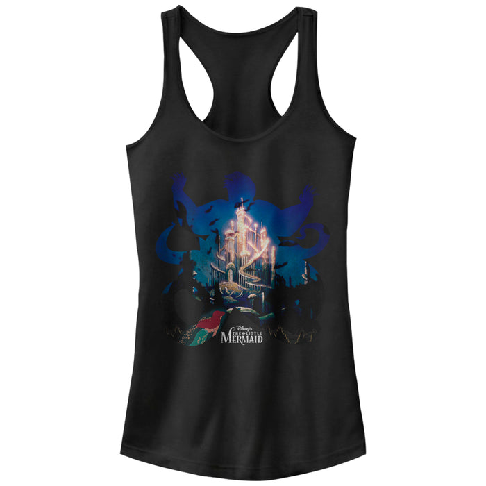 fifth sun Junior's The Little Mermaid Ursula Silhouette Racerback Tank Top