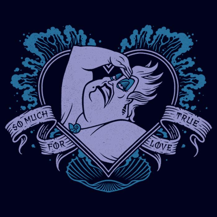 Fifth Sun Junior's The Little Mermaid Ursula So Much For True Love Heart T-Shirt