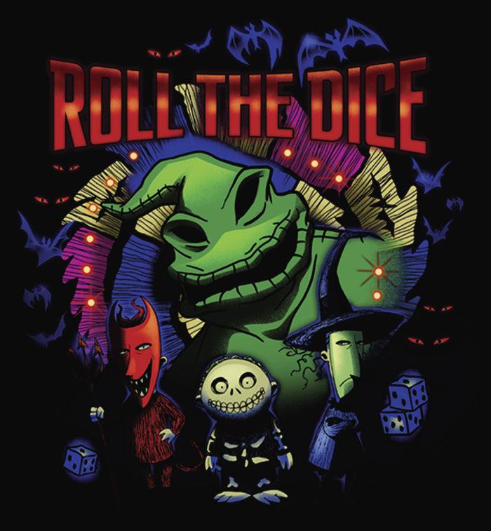 Fifth Sun Junior's The Nightmare Before Christmas Halloween Oogie Roll The Dice Cowl Neck Sweatshirt