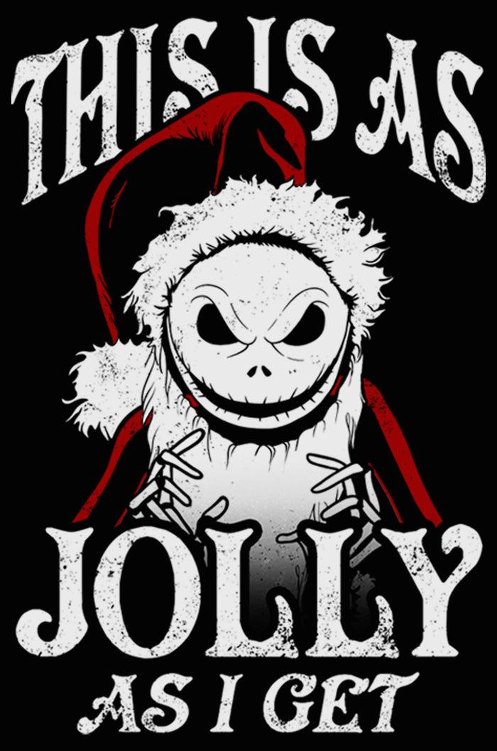 Fifth Sun Junior's The Nightmare Before Christmas This Is As Jolly As I Get Cowl Neck Sweatshirt