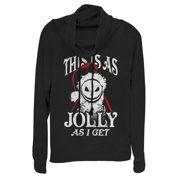fifth sun Junior's The Nightmare Before Christmas This Is As Jolly as I Get Cowl Neck Sweatshirt