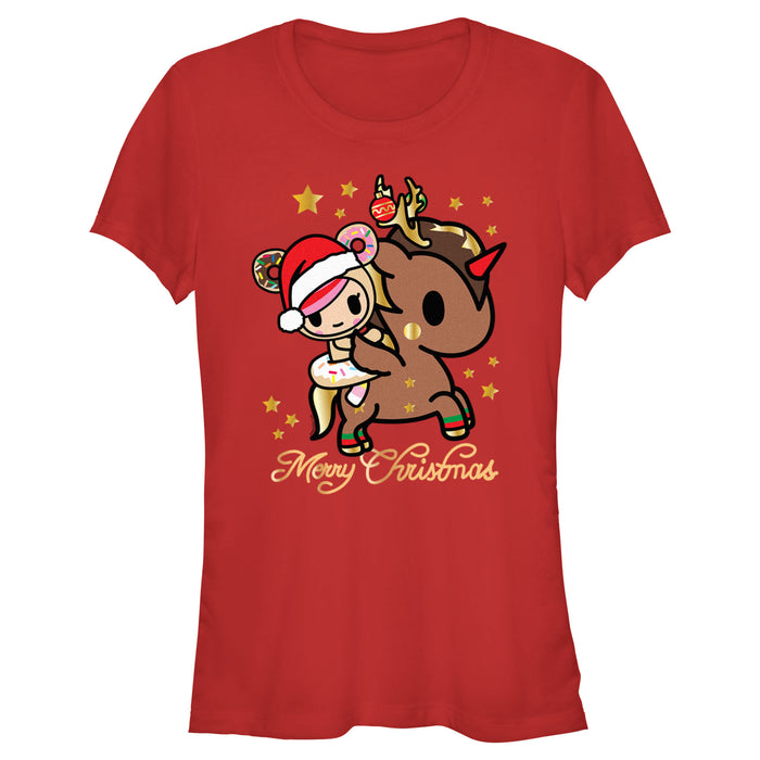fifth sun Junior's Tokidoki Merry Christmas Donutella T-Shirt