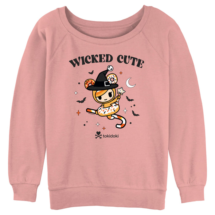 fifth sun Junior's Tokidoki Wicked Cute Donutella Sweatshirt