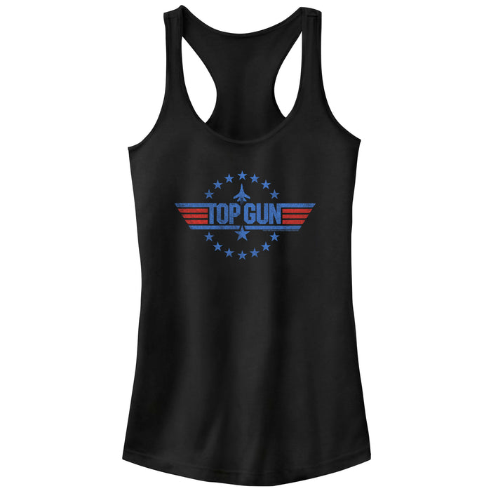 fifth sun Junior's Top Gun Circle of Stars Logo Racerback Tank Top