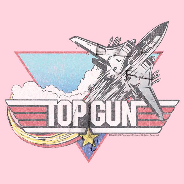 Fifth Sun Junior's Top Gun Distressed Fighter Jet Logo T-Shirt