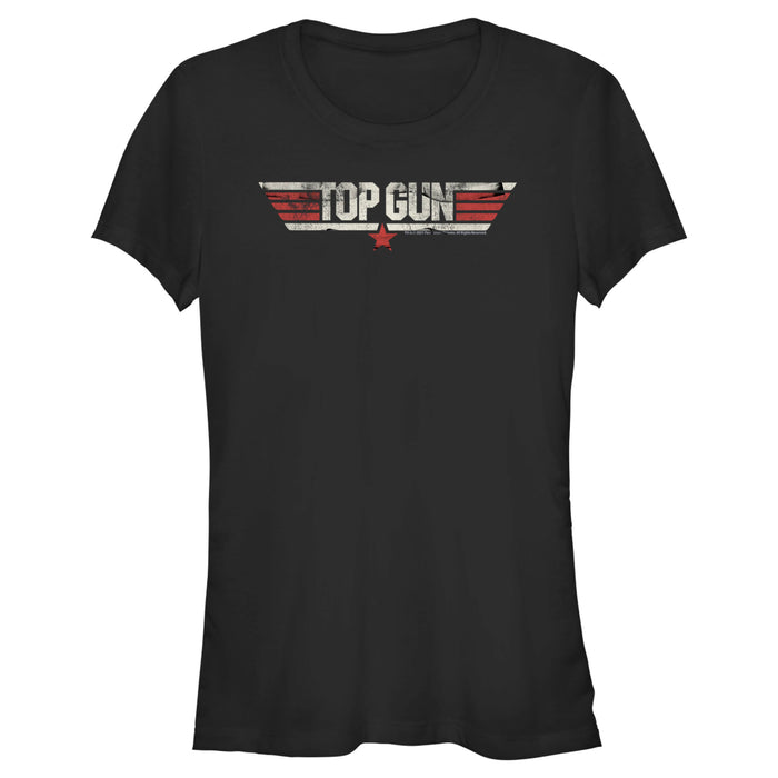 fifth sun Junior's Top Gun Distressed Movie Logo T-Shirt