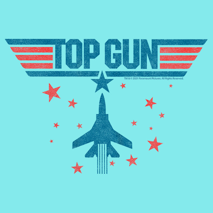Fifth Sun Junior's Top Gun Fighter Jet And Stars Logo Racerback Tank Top